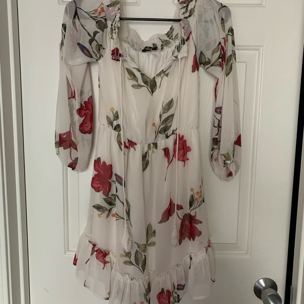 White Floral Dress